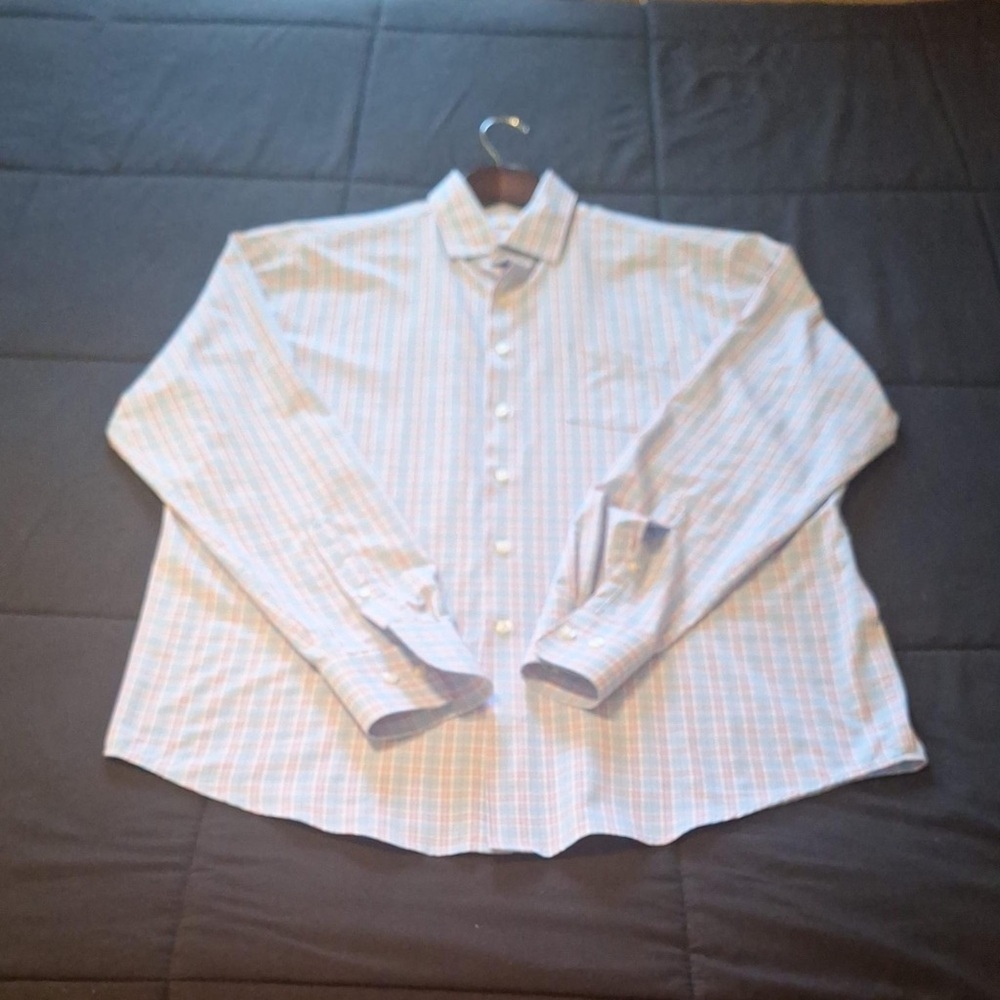 Peter Millar Pinehurst Golf Men's Large Plaid Button Down Shirt Long Sleeve